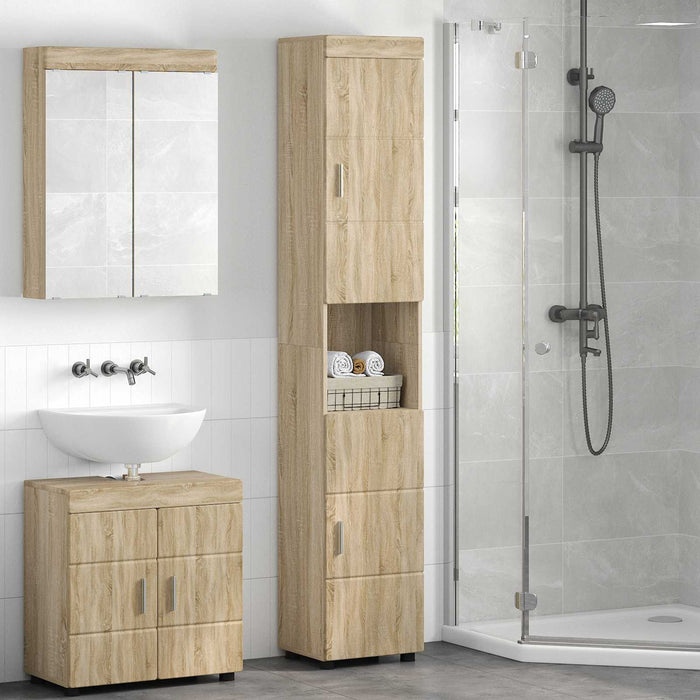 Set dulap baie TULUM Stejar Sonoma 37 x 31,5 x 203 cm WALTI