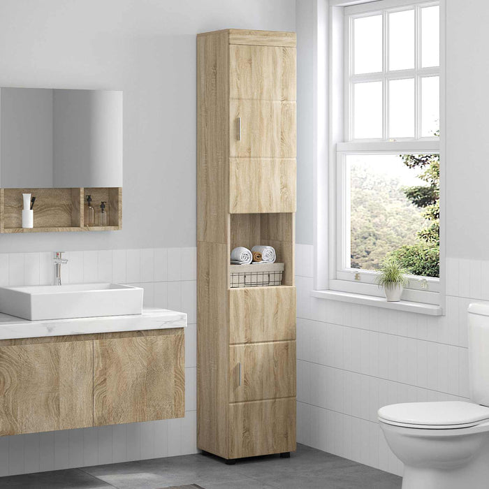 Set dulap baie TULUM Stejar Sonoma 37 x 31,5 x 203 cm WALTI