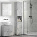Set dulap baie TULUM Gri din beton 37 x 31,5 x 203 cm - WALTI WALTI