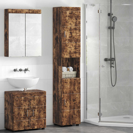 Set dulap baie TULUM Stejar fumuriu 37 x 31,5 x 203 cm - WALTI WALTI