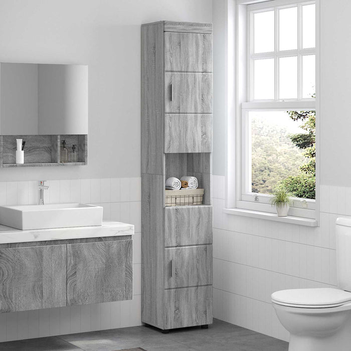 Set dulap baie TULUM Gri Sonoma 37 x 31,5 x 203 cm WALTI