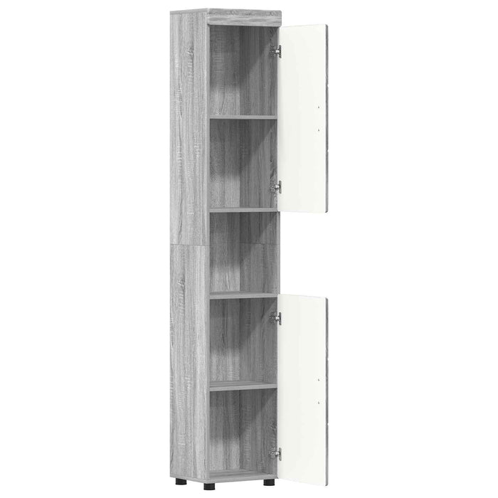 Set dulap baie TULUM Gri Sonoma 37 x 31,5 x 203 cm WALTI