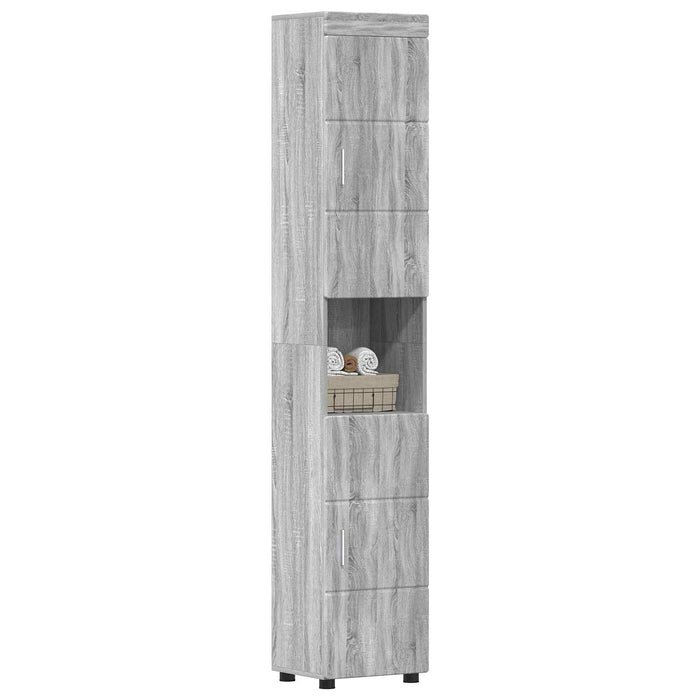 Set dulap baie TULUM Gri Sonoma 37 x 31,5 x 203 cm WALTI