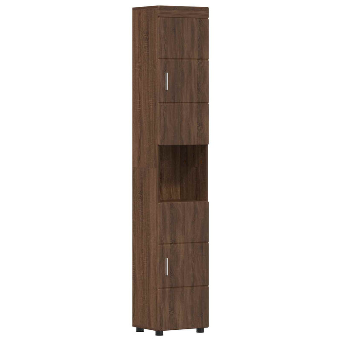 Set dulap baie TULUM Stejar închis 37 x 31,5 x 203 cm WALTI