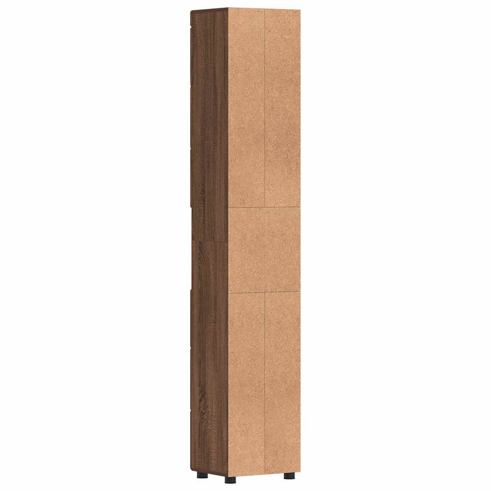 Set dulap baie TULUM Stejar închis 37 x 31,5 x 203 cm WALTI