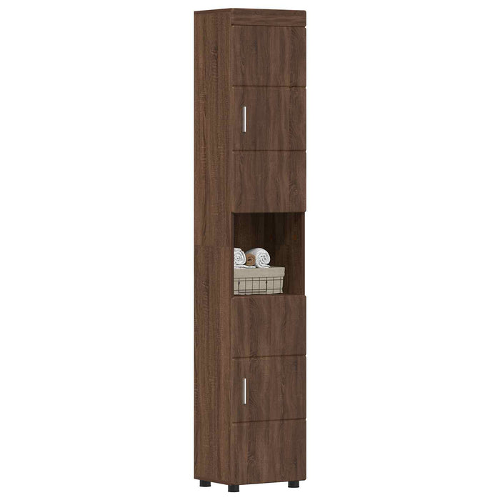 Set dulap baie TULUM Stejar închis 37 x 31,5 x 203 cm WALTI