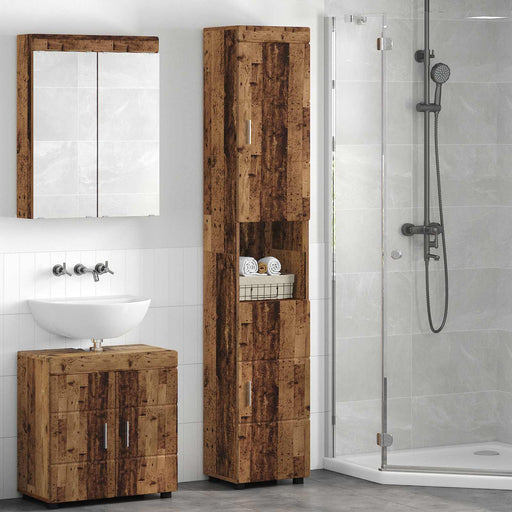 Set dulap baie TULUM Lemn vechi 37 x 31,5 x 203 cm - WALTI WALTI