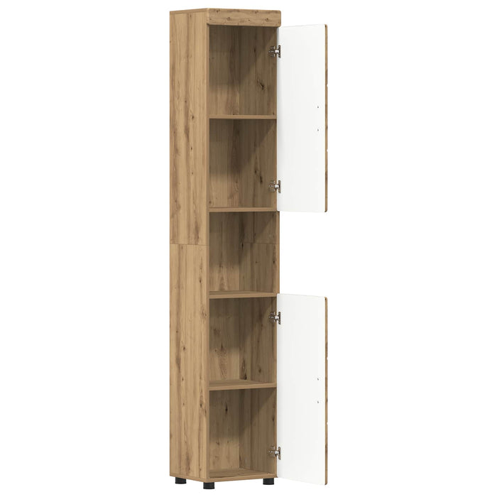 Set dulap baie TULUM Stejar Artizanal 37 x 31,5 x 203 cm WALTI