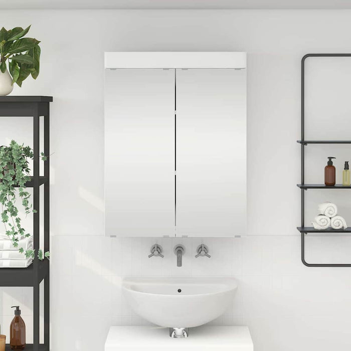 Dulap cu oglindă pentru baie cu ușă TULUM Alb 60 x 16,5 x 78 cm - WALTI WALTI