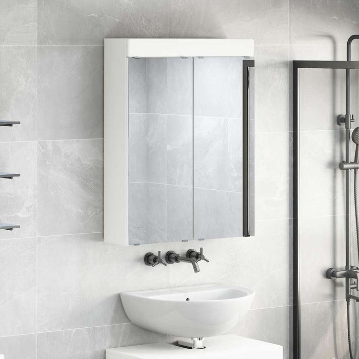 Dulap cu oglindă pentru baie cu ușă TULUM Alb 60 x 16,5 x 78 cm - WALTI WALTI