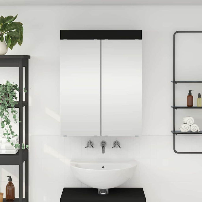 Dulap cu oglindă pentru baie TULUM Negru 60 x 16,5 x 78 cm - WALTI WALTI