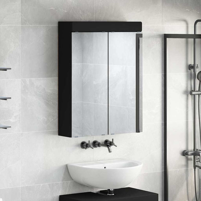 Dulap cu oglindă pentru baie TULUM Negru 60 x 16,5 x 78 cm - WALTI WALTI