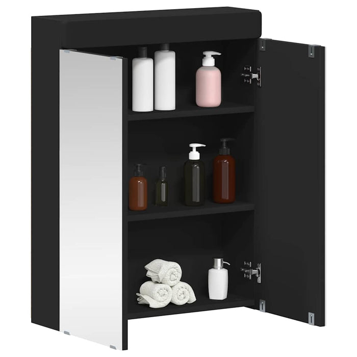 Dulap cu oglindă pentru baie TULUM Negru 60 x 16,5 x 78 cm - WALTI WALTI