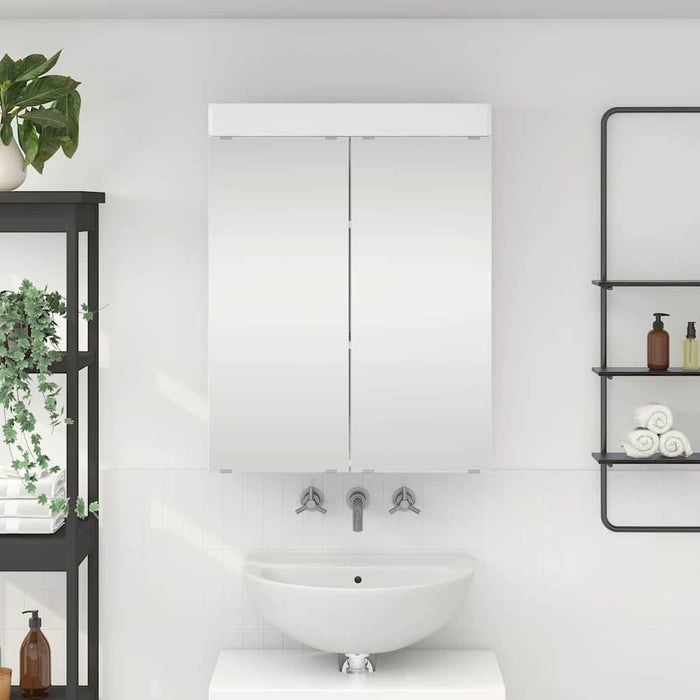 Dulap cu oglindă pentru baie TULUM Alb lucios 60 x 16,5 x 78 cm - WALTI WALTI