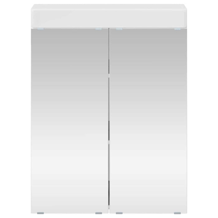 Dulap cu oglindă pentru baie TULUM Alb lucios 60 x 16,5 x 78 cm - WALTI WALTI
