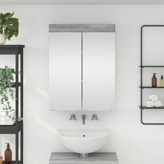 Dulap cu oglindă pentru baie TULUM Gri Sonoma 60 x 16,5 x 78 cm - WALTI WALTI