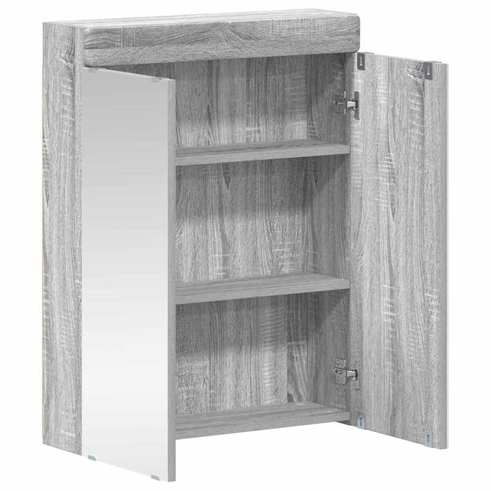 Dulap cu oglindă pentru baie TULUM Gri Sonoma 60 x 16,5 x 78 cm - WALTI WALTI