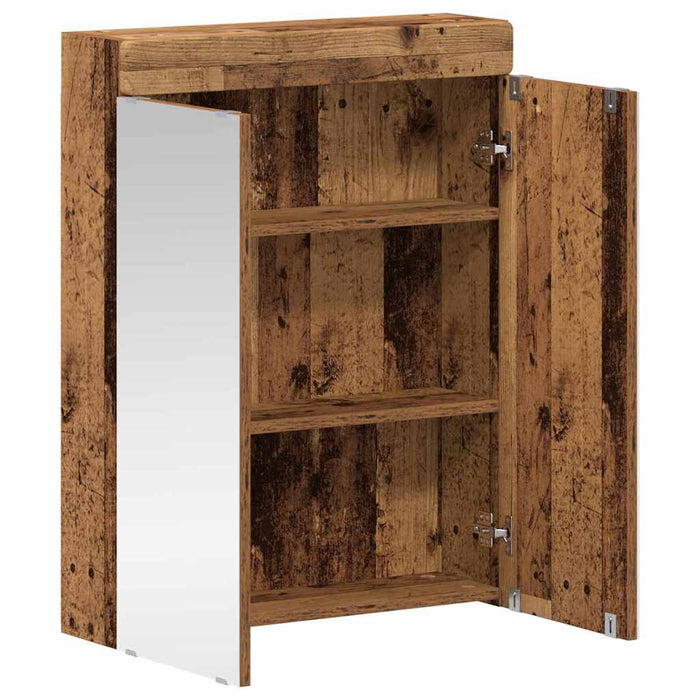Dulap cu oglindă pentru baie TULUM Lemn vechi 60 x 16,5 x 78 cm WALTI