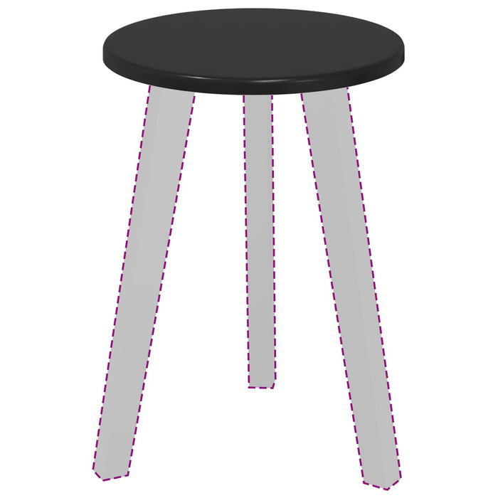 Placă de masă Ø 30 x 1,5 cm Rotund Lemn prelucrat Negru - WALTI WALTI