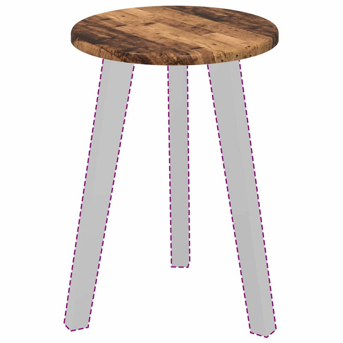 Placă de masă Ø 30 x 1,5 cm Rotund Lemn prelucrat Lemn vechi - WALTI WALTI