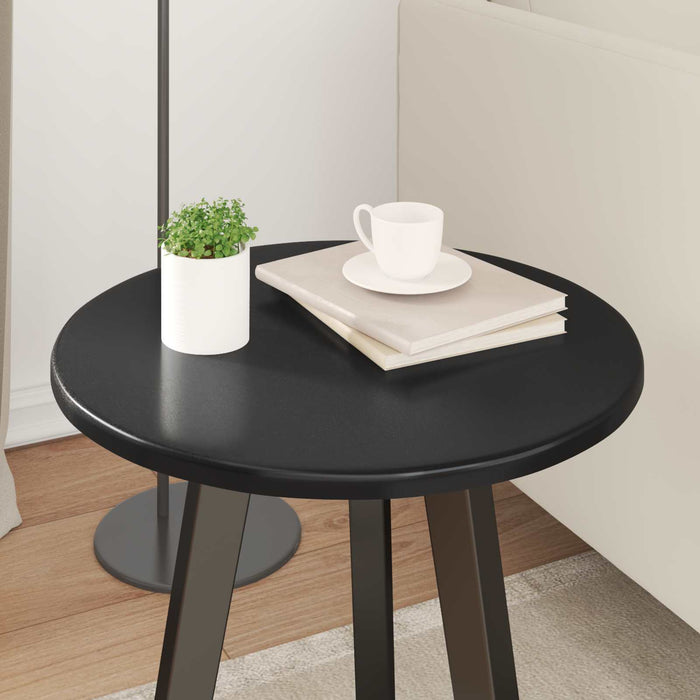 Placă de masă Ø 40 x 1,5 cm Rotund Lemn prelucrat Negru WALTI