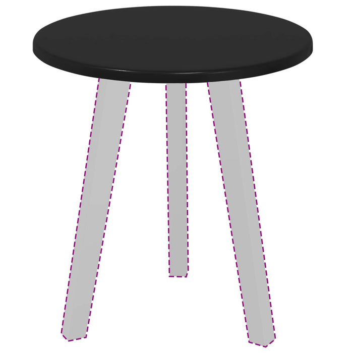 Placă de masă Ø 40 x 1,5 cm Rotund Lemn prelucrat Negru WALTI