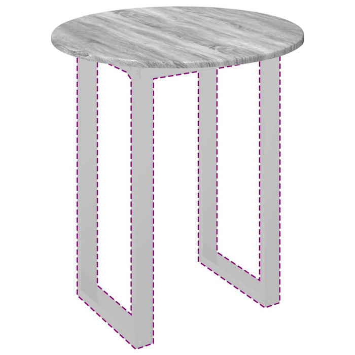 Placă de masă sonoma gri Ø 60 x 1,5 cm Lemn compozit WALTI
