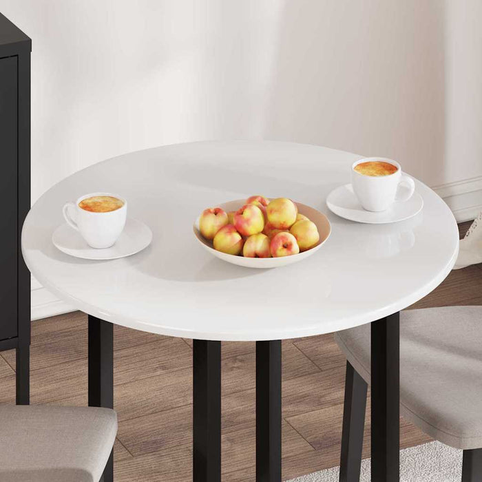 Placă de masă Alb foarte lucios 70 x 70 x 1,5 cm Lemn compozit - WALTI WALTI