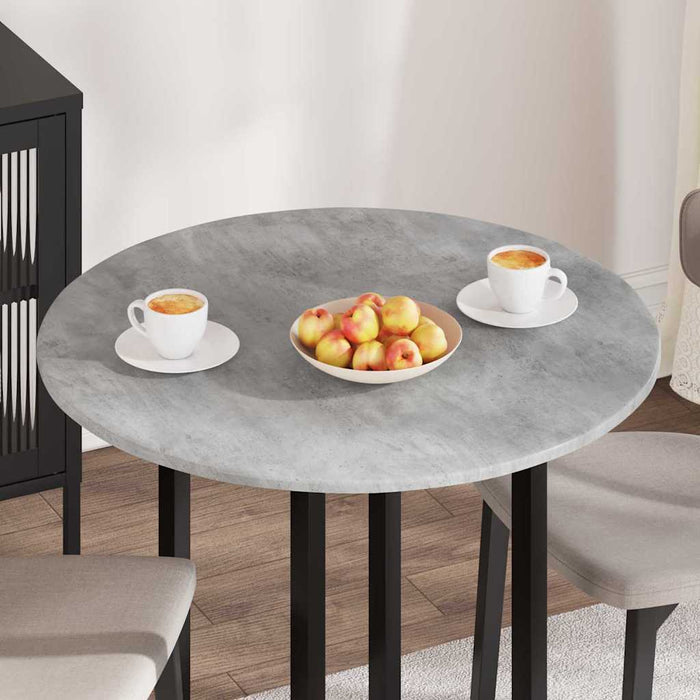 Placă de masă Ø 80 x 1,5 cm Rotund Lemn prelucrat Gri Beton WALTI