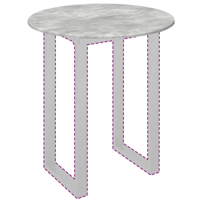 Placă de masă Ø 80 x 1,5 cm Rotund Lemn prelucrat Gri Beton WALTI