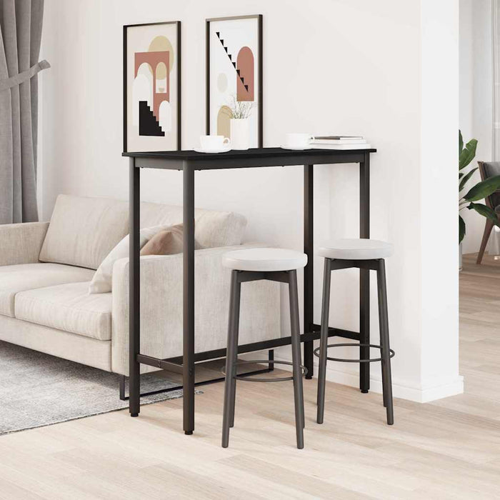 masă Stejar Negru 100 x 40 x 100,5 cm Lemn ingineresc și oțel - WALTI WALTI