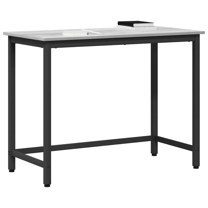 masă Gri Sonoma 80 x 50 x 76,5 cm Lemn ingineresc și oțel - WALTI WALTI