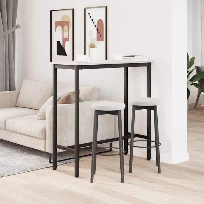 masă Alb 100 x 40 x 101 cm Lemn ingineresc și oțel - WALTI WALTI