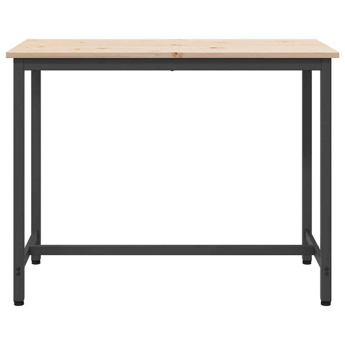 masă natural 100 x 50 x 77 cm Lemn ingineresc și oțel WALTI