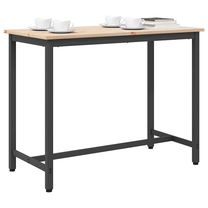 masă natural 100 x 50 x 77 cm Lemn ingineresc și oțel WALTI