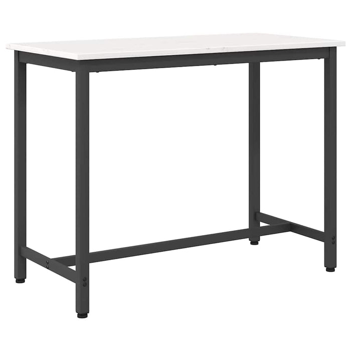 masă Alb 100 x 50 x 77 cm Lemn ingineresc și oțel WALTI
