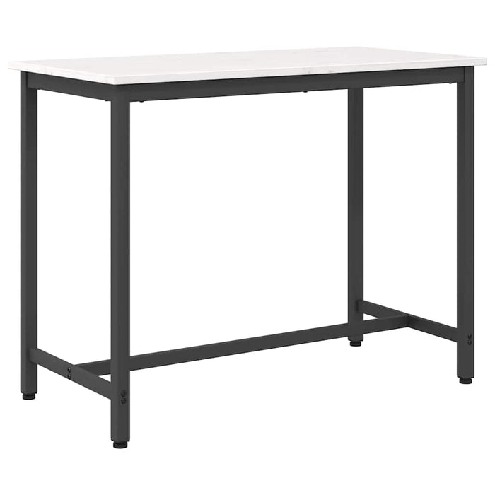 masă Alb 100 x 50 x 77 cm Lemn ingineresc și oțel WALTI