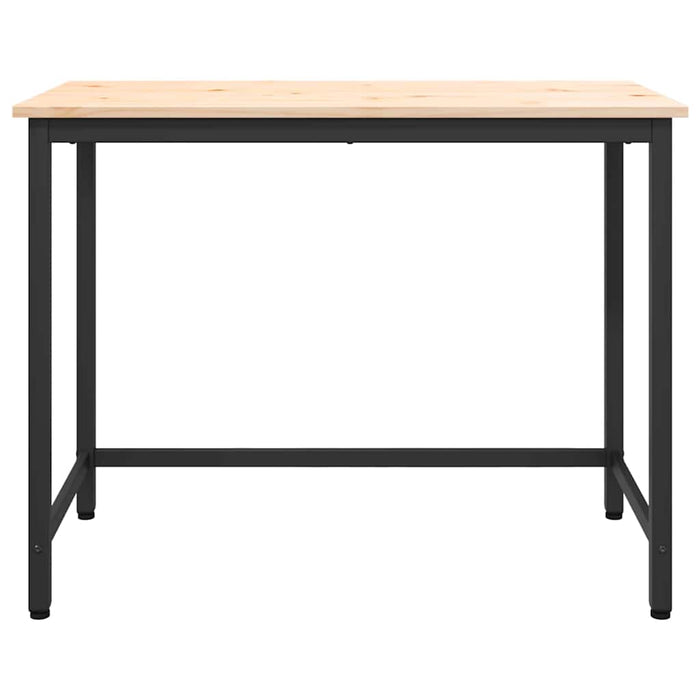 masă natural 100 x 50 x 77 cm Lemn ingineresc și oțel - WALTI WALTI