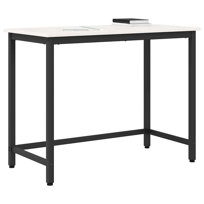 masă Alb 100 x 50 x 77 cm Lemn ingineresc și oțel - WALTI WALTI