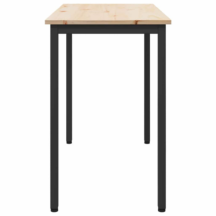 masă natural 100 x 50 x 77 cm Lemn ingineresc și oțel - WALTI WALTI