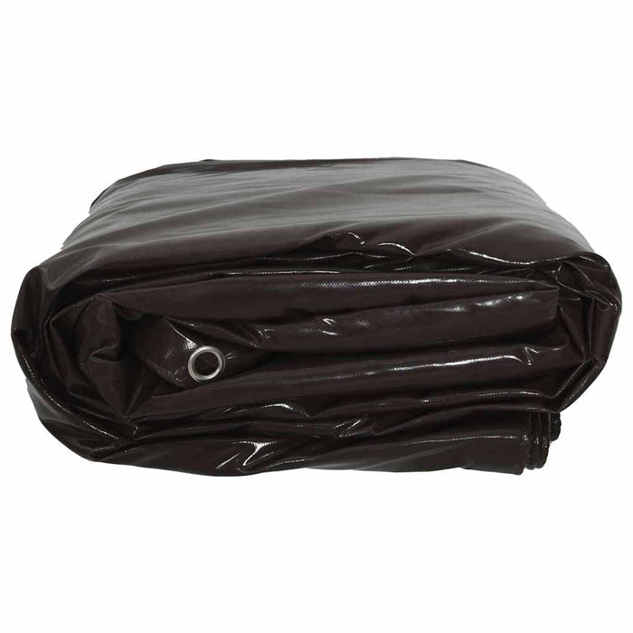 Pânză 650g / m² Maro 4 x 6 m Pânză cu acoperire PVC - WALTI WALTI