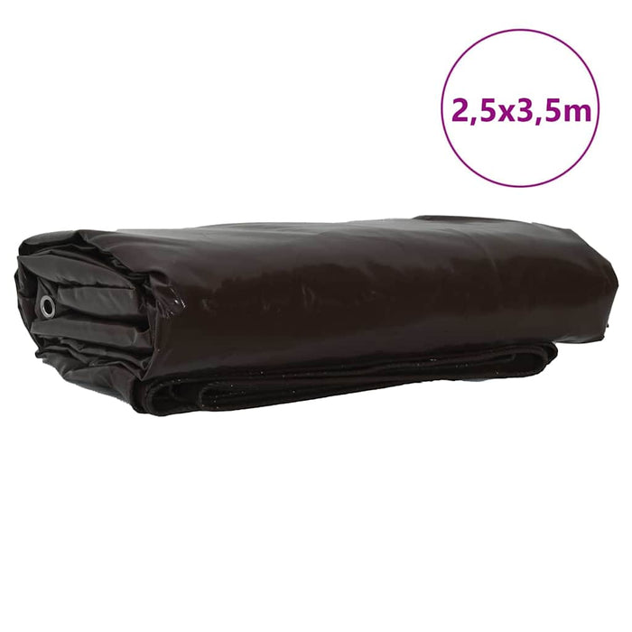 Pânză 650g / m² Maro 2,5 x 3,5 m Pânză cu acoperire PVC - WALTI WALTI