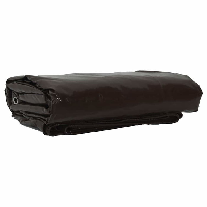 Pânză 650g / m² Maro 3,5 x 5 m Pânză cu acoperire PVC - WALTI WALTI