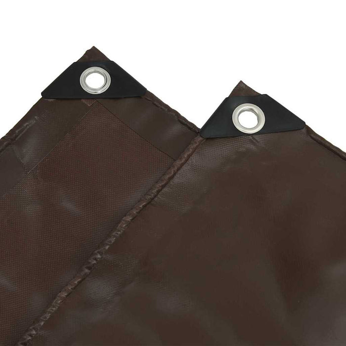Pânză 650g / m² Maro 6 x 8 m Pânză cu acoperire PVC - WALTI WALTI