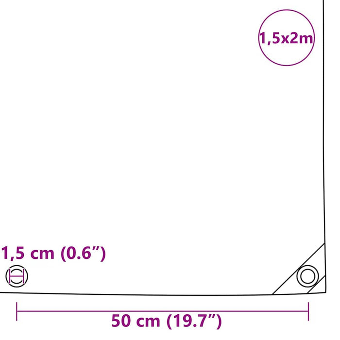 Pânză 650g / m² Bej 1,5 x 2 m Pânză cu acoperire PVC WALTI