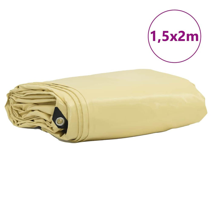 Pânză 650g / m² Bej 1,5 x 2 m Pânză cu acoperire PVC WALTI