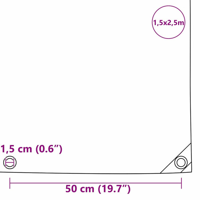 Pânză 650g / m² Bej 1,5 x 2,5 m Pânză cu acoperire PVC - WALTI WALTI