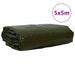 Pânză 650g / m² Verde măsliniu 5 x 5 m Pânză cu acoperire PVC - WALTI WALTI
