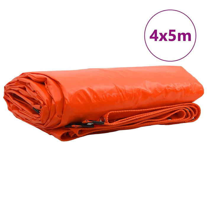 Pânză 650g / m² Portocaliu 4 x 5 m Pânză cu acoperire PVC - WALTI WALTI