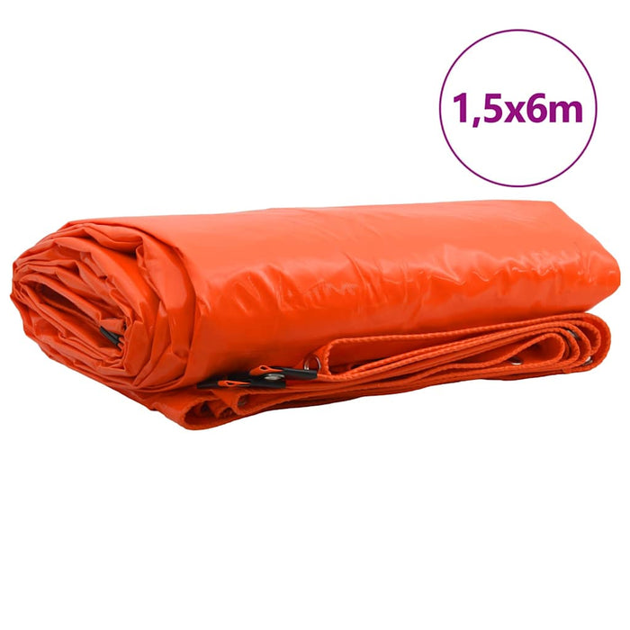 Pânză 650g / m² Portocaliu 1,5 x 6 m Pânză cu acoperire PVC - WALTI WALTI
